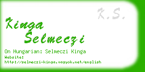 kinga selmeczi business card